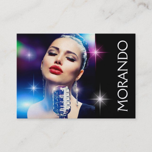 Cartão De Visita Artista de entretenimento / Agente / Lições de voz (Frente)