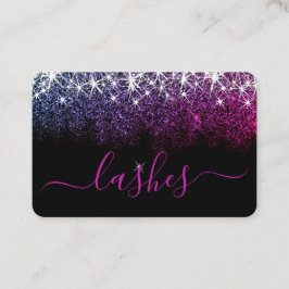 Cartão De Visita Artista de Eyelash Luminoso Púrpura Brilhante