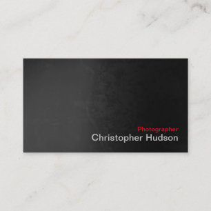 Cartão De Visita Artista de Fotografia Cinza Elegante