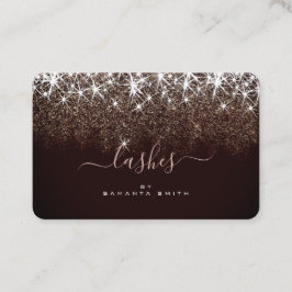 Cartão De Visita Artista de Luminosas Luminosas Douradas Lashes Lum