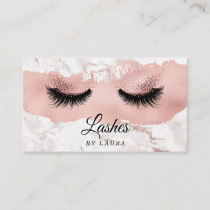 Cartão De Visita Artista de Makeup de Ramal Lash Longo Dourado