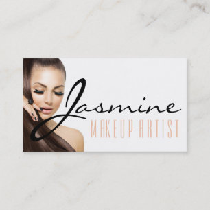 Cartão De Visita Artista de maquiagem Cosmetologista Unhas Beleza