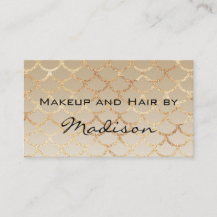Cartão De Visita Artista de Maquiagem da Literatura da Sereia Doura