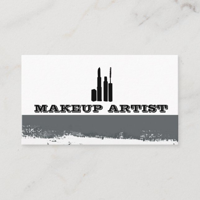 Cartão De Visita Artista de maquiagem de Abstrato de Cosméticos (Frente)