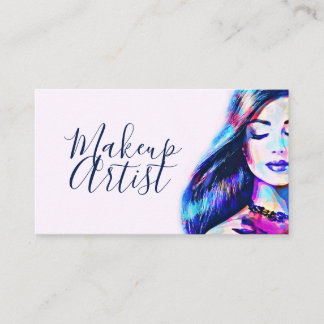 Cartão De Visita Artista de Maquiagem de Beleza Salão de Cabelo