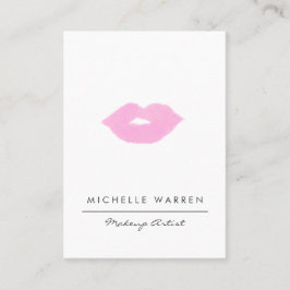 Cartão De Visita Artista de Maquiagem de Coloração d'água Lábios Ro