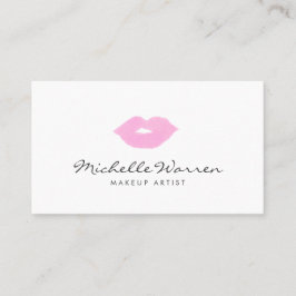 Cartão De Visita Artista de Maquiagem de Coloração d'água Lábios Ro