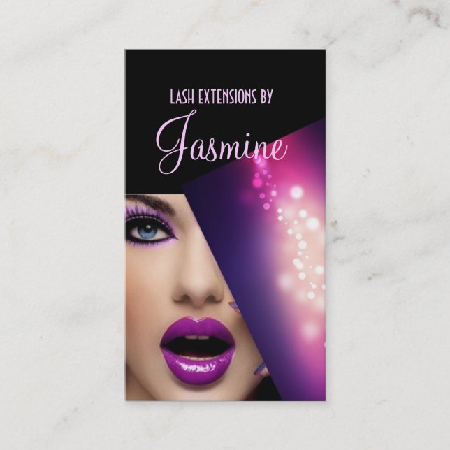 Cartão De Visita Artista de Maquiagem de Extensões Eyelash (Frente)