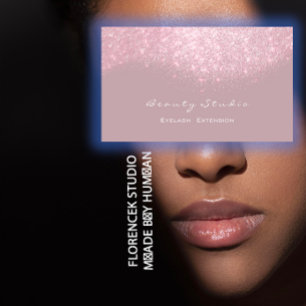 Cartão De Visita Artista De Maquiagem De Lita Lash Cinza Rosa Mauve