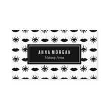 Artista de Maquiagem de Olhos e Lábios Pretos e Br