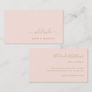Cartão De Visita Artista de Maquiagem de Stylist de Cabelo Elegante