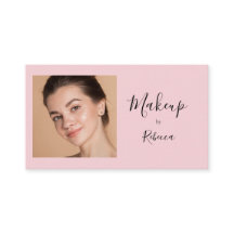Artista de Maquiagem Foto Moderna Script Rosa