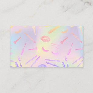 Cartão De Visita Artista de maquiagem HOLOGRAPH lasca lábios olhos 