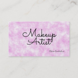 Cartão De Visita Artista de Maquiagem Nuvens Rosa