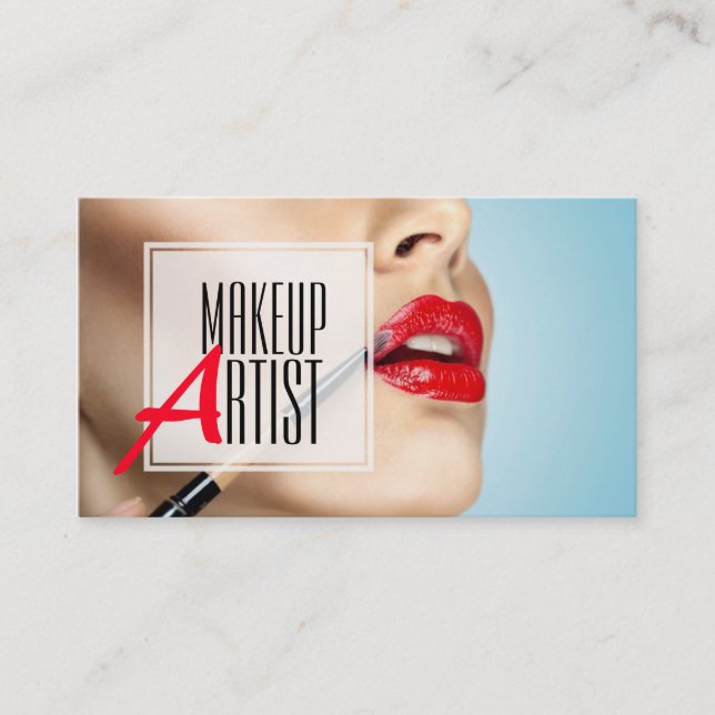 Cartão De Visita Artista de maquiagem profissional, beleza (Frente)