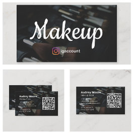 Cartão De Visita Artista de Maquiagem Profissional e Elegante