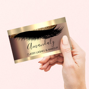 Cartão De Visita Artista de maquiagem profissional Eyelash único mo