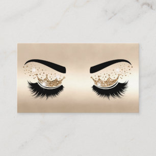 Cartão De Visita Artista de maquilhagem Coroa Lashes Beauty Salon E