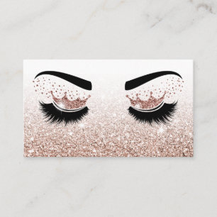 Cartão De Visita Artista de maquilhagem Coroa Lashes Beauty Salon E