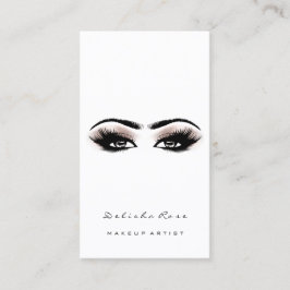 Cartão De Visita Artista de maquilhagem Lashes Brilhantes Olhos Ros
