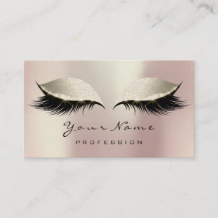Cartão De Visita Artista de maquilhagem Olhos Lashes Brilhantes Cre