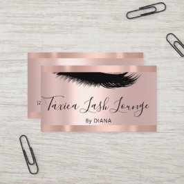 Cartão De Visita Artista de maquilhagem profissional Eyelash Rosa e