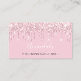 Cartão De Visita Artista de maquilhagem profissional Unidades rosa 