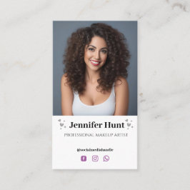 Cartão De Visita Artista de maquinação das mídias sociais minimalis