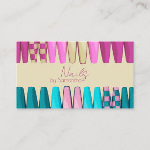 Cartão De Visita Artista de Nail Moderno