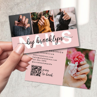 Cartão De Visita Artista de prega de código QR de foto moderna