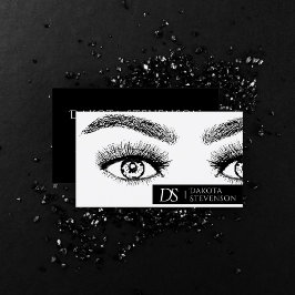 Cartão De Visita Artista de sobrancelha profissional | Preto e bran