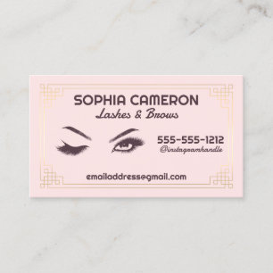 Cartão De Visita Artista de Sobrancelhas com Extensão de Cílios Ros