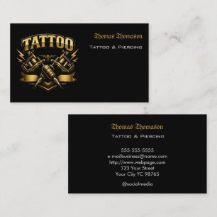 Cartão De Visita artista de tatuagem 