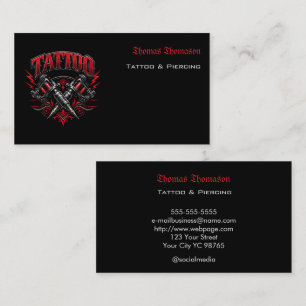 Cartão De Visita artista de tatuagem 