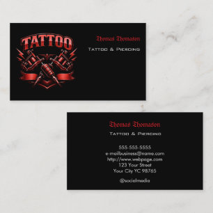 Cartão De Visita Artista de tatuagem 