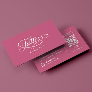 Cartão De Visita Artista de Tatuagem Cosmética Estética Roteiro Ros