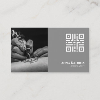 Cartão De Visita Artista de Tatuagem Dark Gothic - Compromisso