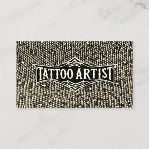 Cartão De Visita Artista de Tatuagem Salão de Arte Corporal Loja Pr