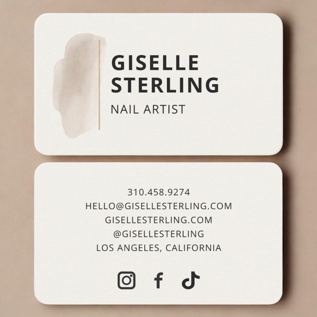 Cartão De Visita Artista de Unhas  (Criador carregado)