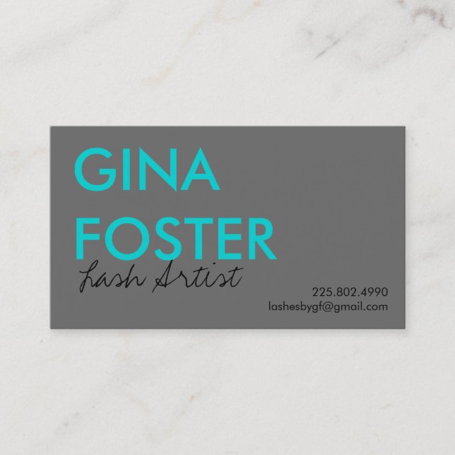 Cartão De Visita Artista do chicote da extensão da pestana (Frente)
