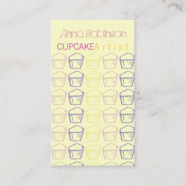 Cartão De Visita Artista do cupcake