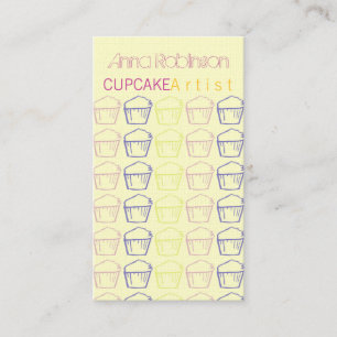 Cartão De Visita Artista do cupcake