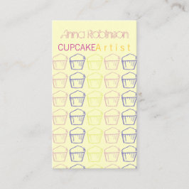 Cartão De Visita Artista do cupcake