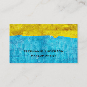 Cartão De Visita Artista Dourado e Roxo-Elegante Strike Makeup
