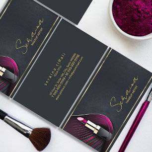 Cartão De Visita Artista Dramático Deco Makeup Magenta ID1036