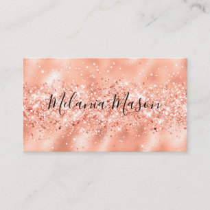 Cartão De Visita Artista Elegante de Maquiagem de Glitter Dourado R