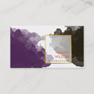 Cartão De Visita Artista Elegante Modern Watercolor