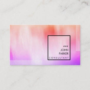 Cartão De Visita Artista Elegante Modern Watercolor