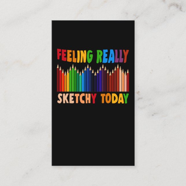 Cartão De Visita Artista Engraçado Pencil Pintando Humor Esboço (Frente)