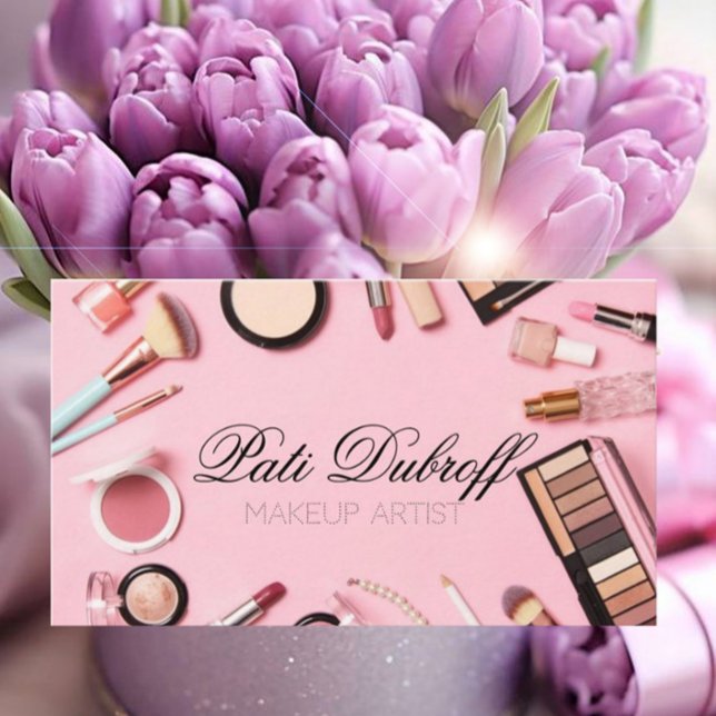 Cartão De Visita Artista espantoso de maquiagem - Faça uma repressã (Criador carregado)